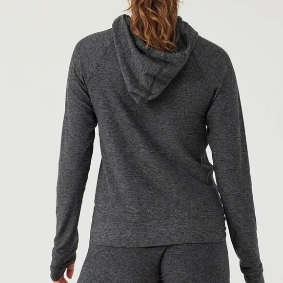Outdoor Voices Women's Cloudknit All Day Hoodie Sweatshirt M Charcoal Gray SOFT - Picture 2 of 15